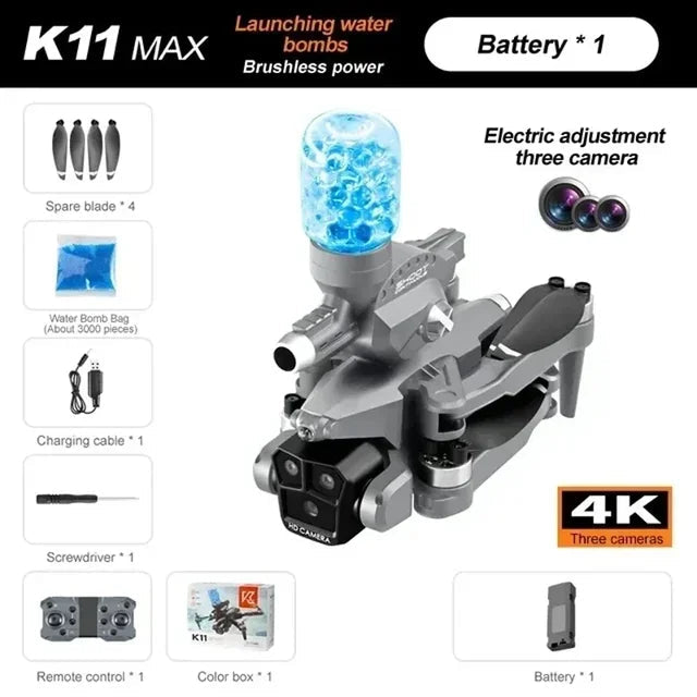 K11MAX Triple Camera Foldable Drone Brushless Motors Drones With High Quality of obstacle avoidance Mrsalepoint