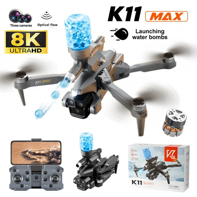 K11MAX Triple Camera Foldable Drone Brushless Motors Drones With High Quality of obstacle avoidance Mrsalepoint