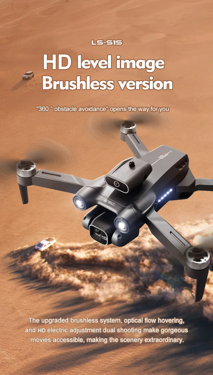 S1S Drone 5G Wifi 4K Professional 8K HD Camera Brushless Motors 360° Obstacle Avoidance Optical Flow RC Foldable Quadcopter
