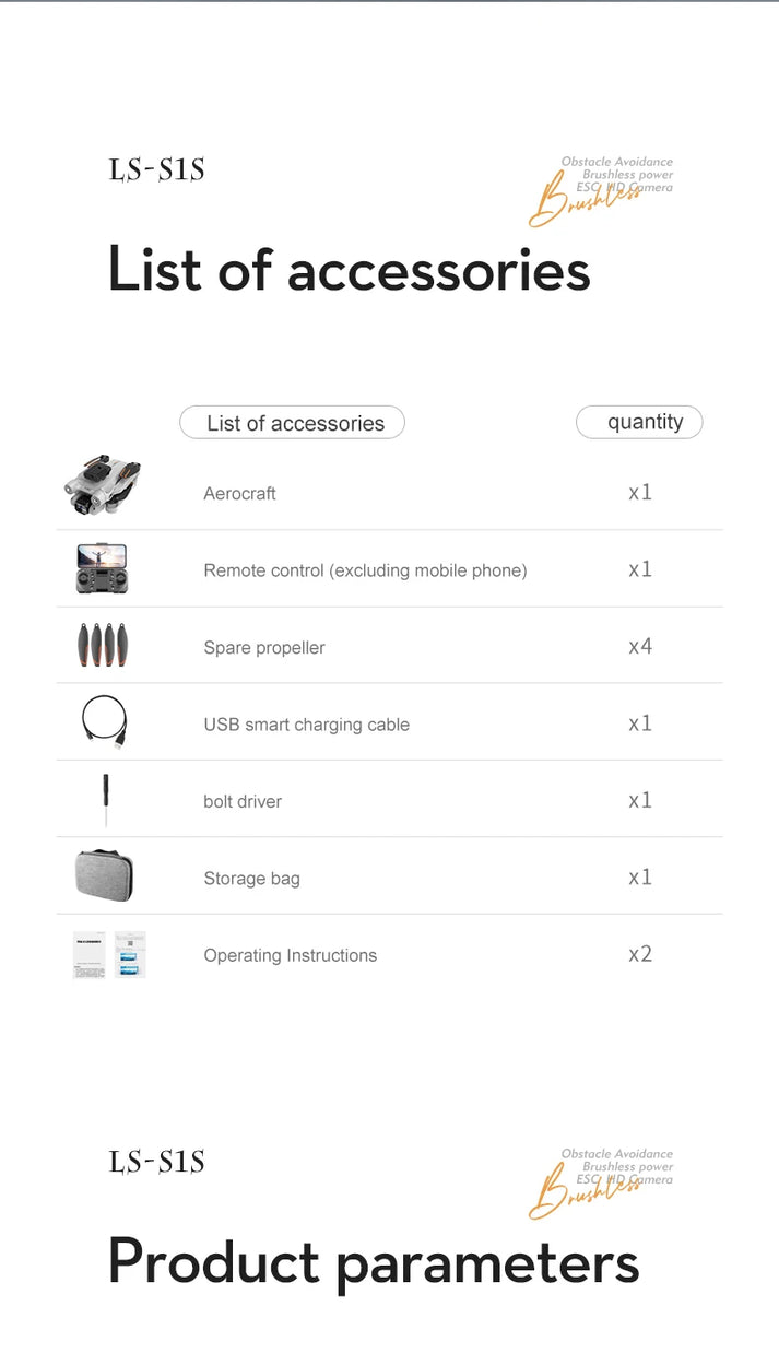 S1S Drone 5G Wifi 4K Professional 8K HD Camera Brushless Motors 360° Obstacle Avoidance Optical Flow RC Foldable Quadcopter