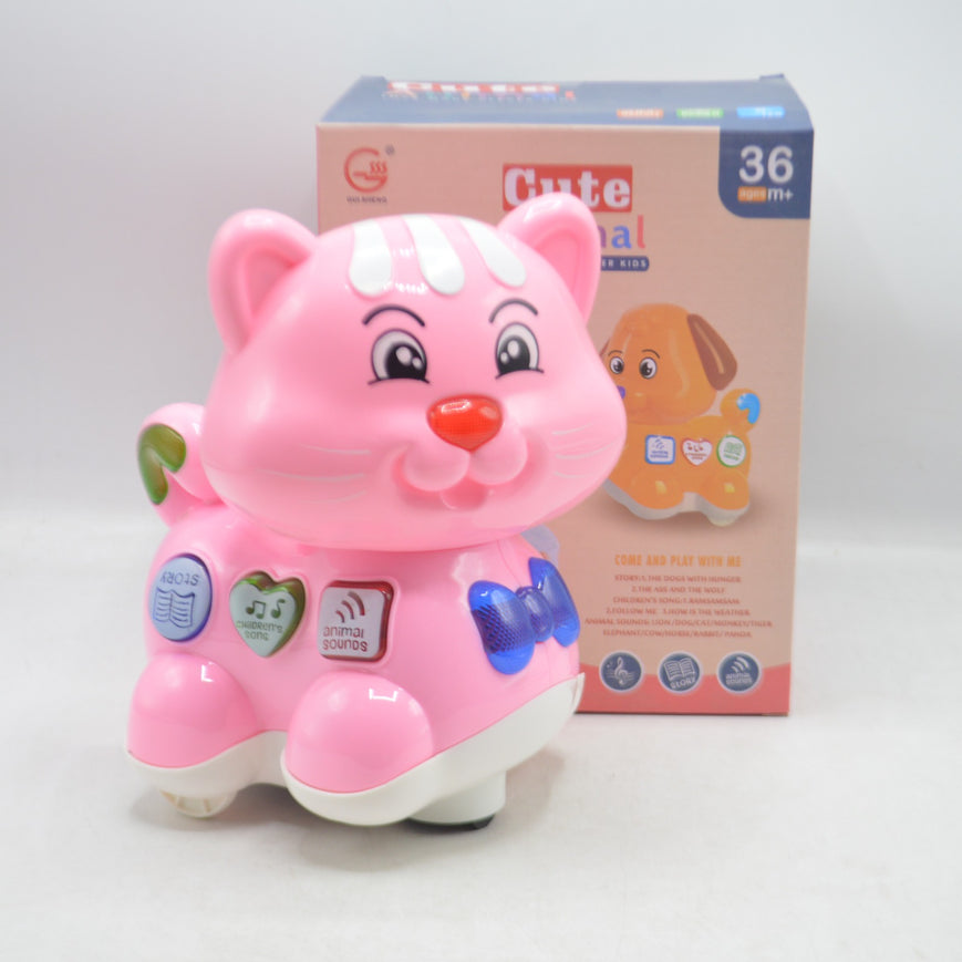 Cute Cat Animal Toy with Light & Sound