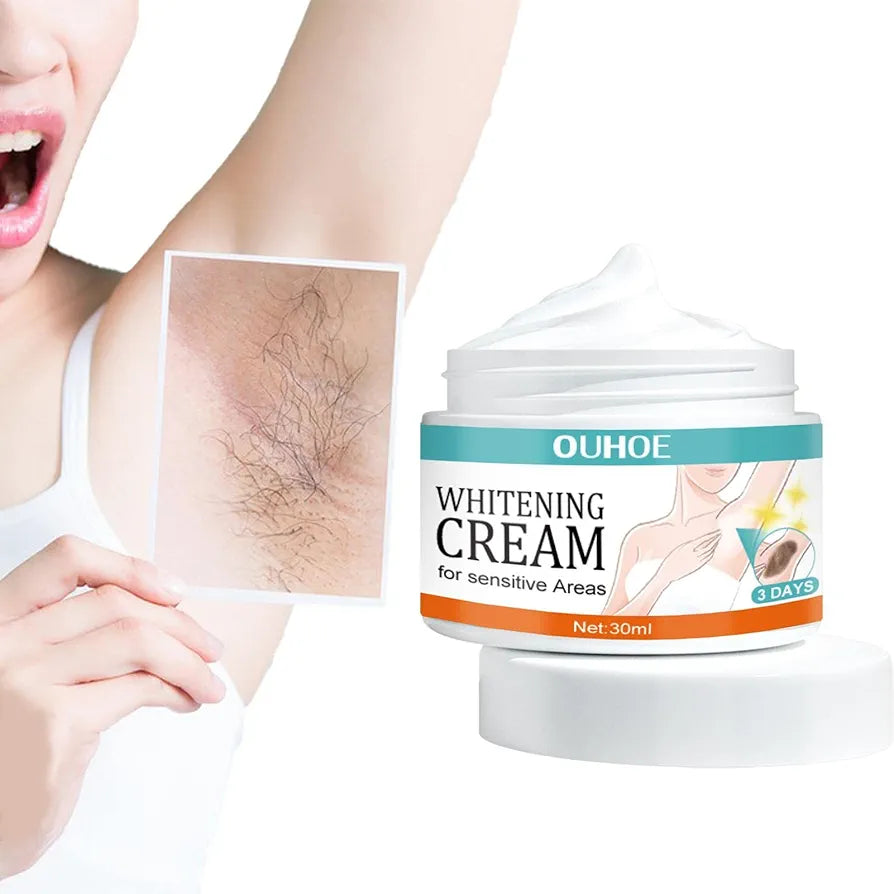 Linsition Underarm White Cream for Women, Underarm Cream with Natural Formula - Cream Against Dark Spots, Nourishes, Moisturises Under the Armpits, Neck, Knees, Elbows