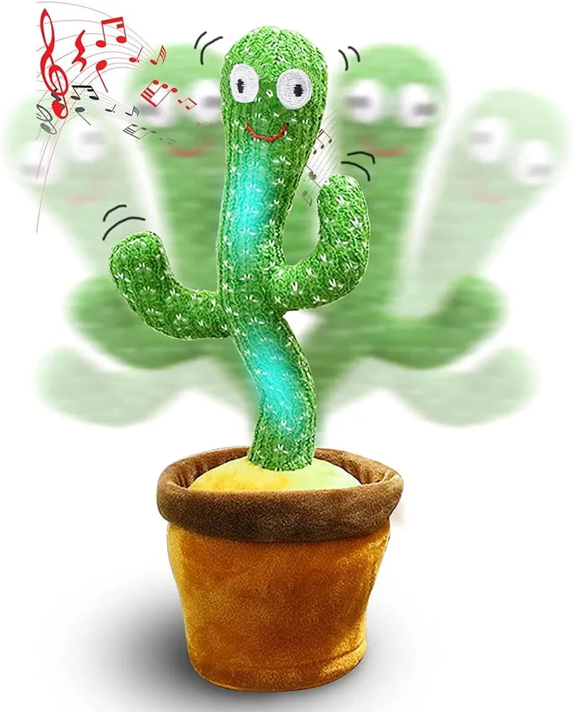 Dancing Cactus with Electronic Movement, Lights and 120 Songs. House Decoration. Internal Battery