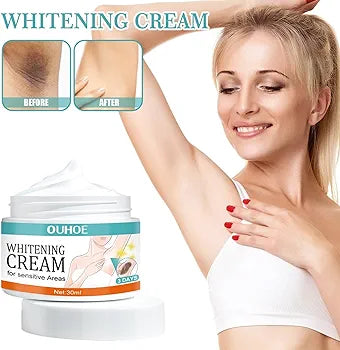 Linsition Underarm White Cream for Women, Underarm Cream with Natural Formula - Cream Against Dark Spots, Nourishes, Moisturises Under the Armpits, Neck, Knees, Elbows