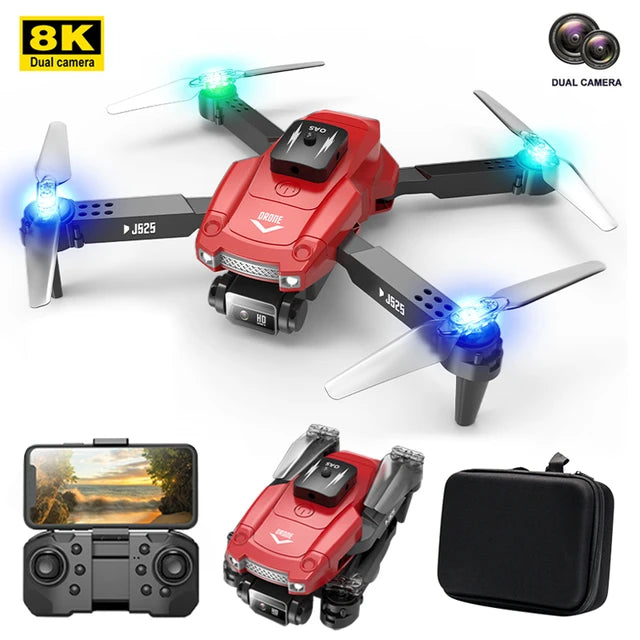 JS25 Dual 4K HD Camera Drone Professional Aerial Photography Intelligent Obstacle Avoidance Optical Flow Locating Foldable Drone