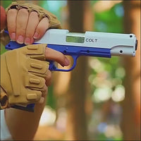 Soft Pellet Gun Toy Airsoft Glock with Drum Shell Ejected Foam Blaster Fidget Guns Toy Realistic Ejecting Gun Gifts for Boys