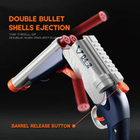 Blast Soft Bullet Toy Nerf Gun 04-2 Double Nozzle With Bullet Shell And 10 Pcs Suction Bullets Toy Gun