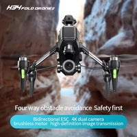 New H34 Drone 4K Professional HD Dual Camera 360° Obstacle Avoidance Brushless Foldable Quadcopter RC Professional Drone