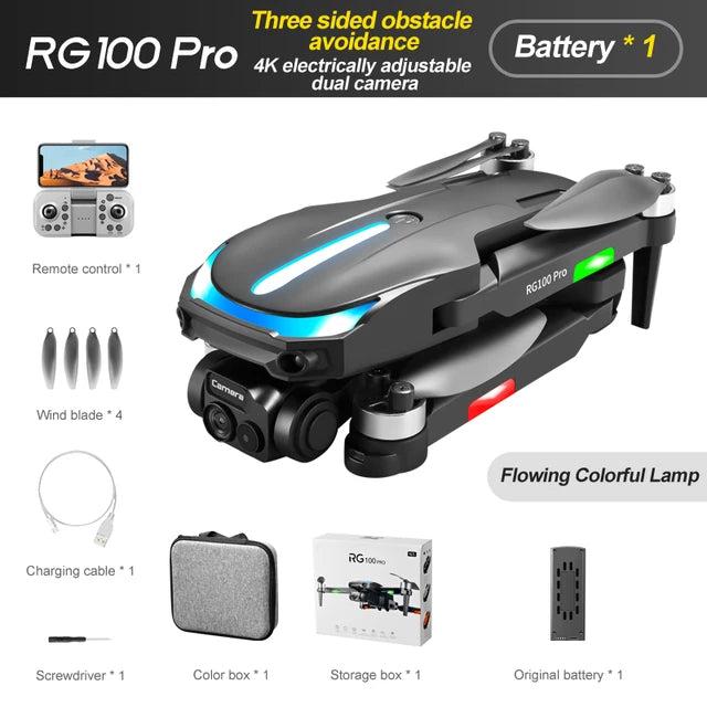 RG100Pro Brushless Motors Drones Foldable Camera Drone High Quality Obstacle Avoidance Camera Drone with New Packing