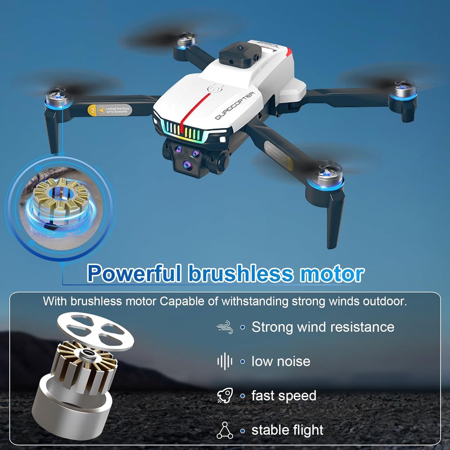 J6PRO High Quality Camera Drone with Obstacle avoidance And High Quality Brushless Motors Double Camera Foldable Drone