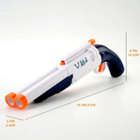 Blast Soft Bullet Toy Nerf Gun 04-2 Double Nozzle With Bullet Shell And 10 Pcs Suction Bullets Toy Gun