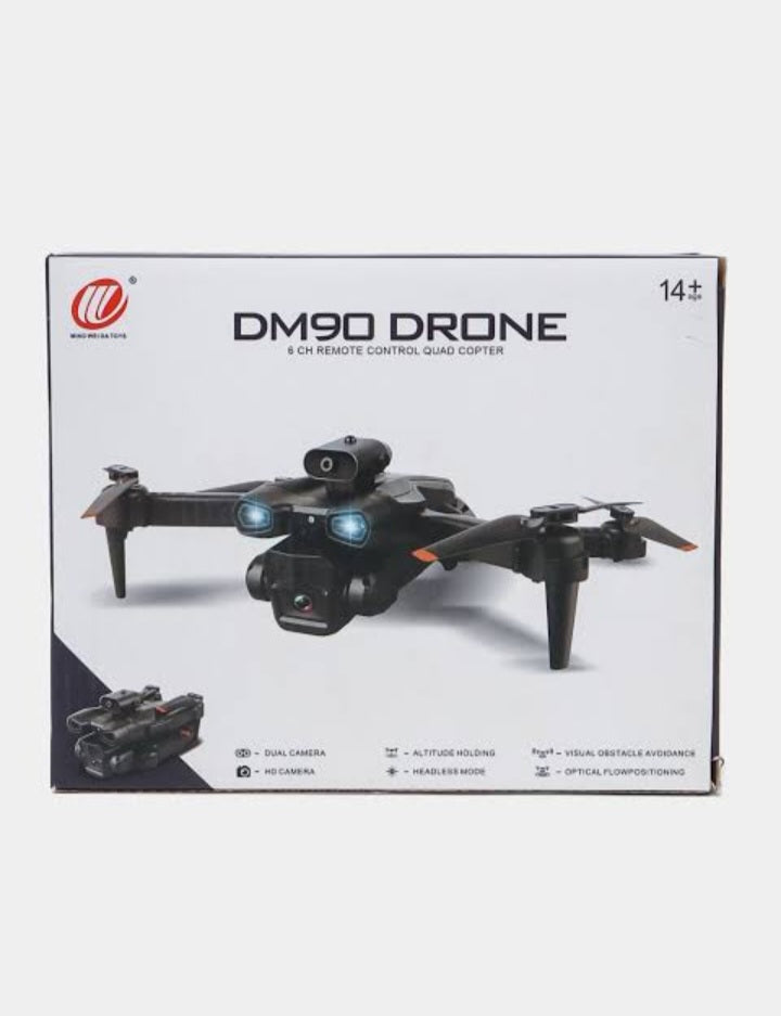 DM90 Triple HD Camera Drone With 360 Rotation & Obstacle Avoidance