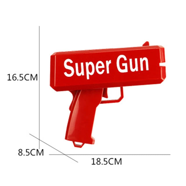 Super Money Gun Shooter Toys Game Spray Banknote Party Wedding Birthday Funny Supply Gift Electric Silent Toy 100 Cash Paper