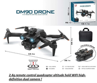 DM90 Triple HD Camera Drone With 360 Rotation & Obstacle Avoidance