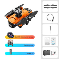 S99MAX Double Camera Foldable Drone Brushless Motors Drones With High Quality of obstacle avoidance (Free Combo Smart Watch) Mrsalepoint Orange 