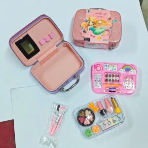 2 in 1 kids makeup kit with carry case – beauty set for girls