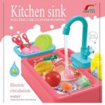 Kitchen & Sink Dishwasher Basin Vegetables Toy Set Kids Pretend Toys Blue| Green|Orange - Image 4
