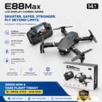 E99PRO Foldable Camera Drone With LCD Display Double Camera Drone With Obstacle Avoidance