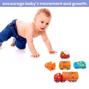 smart unbreakable pull back vehicles| push and go crawling toy for kids & children, power friction cars for 3+ years old boys|girls assorted(pack of 5)