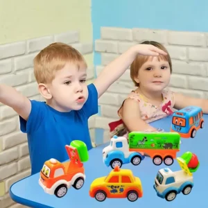 smart unbreakable pull back vehicles| push and go crawling toy for kids & children, power friction cars for 3+ years old boys|girls assorted(pack of 5)