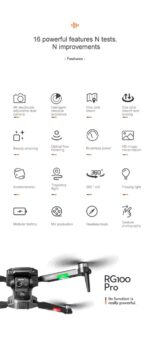 New RG100Pro Dual Camera With Brushless Motors Foldable Camera Drone With Obstacle Avoidance - Image 11