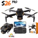 New S26 Pro Brushless Motors Camera Drone Triple Camera Drone With Obstacle Avoidance