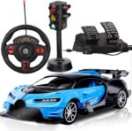 Buggati Remote Control Fully Loaded RC Pedals Control & Remote Control And  With Signals For kids Rechargeable  Batteries Drifting Car