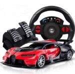 Buggati Remote Control Fully Loaded RC Pedals Control & Remote Control And  With Signals For kids Rechargeable  Batteries Drifting Car - Image 4