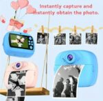 Smart Digital Dual Lens instant Print camera For kids 1080 P Vedio Recorder & Selfie Camera With Tharmal Printer Camera 2.4" IPS Screen Mini Portable Camera With Games Best Gift For Gift For Both Girls And Boys ! Children Digital Camera Toys For Kids - Image 2