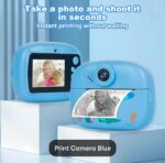 Smart Digital Dual Lens instant Print camera For kids 1080 P Vedio Recorder & Selfie Camera With Tharmal Printer Camera 2.4" IPS Screen Mini Portable Camera With Games Best Gift For Gift For Both Girls And Boys ! Children Digital Camera Toys For Kids - Image 4