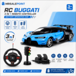 Buggati Remote Control Fully Loaded RC Pedals Control & Remote Control And  With Signals For kids Rechargeable  Batteries Drifting Car