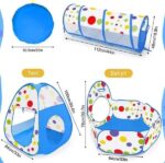 New 3 in 1 Tunnel Tent House Large Size Tent House With 50 Free Shiny Balls Indoor & Outdoor Play House High Quality Parashoot Fabric Material - Image 3