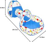 New 3 in 1 Tunnel Tent House Large Size Tent House With 50 Free Shiny Balls Indoor & Outdoor Play House High Quality Parashoot Fabric Material - Image 13