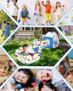 New 3 in 1 Tunnel Tent House Large Size Tent House With 50 Free Shiny Balls Indoor & Outdoor Play House High Quality Parashoot Fabric Material - Image 4