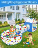New 3 in 1 Tunnel Tent House Large Size Tent House With 50 Free Shiny Balls Indoor & Outdoor Play House High Quality Parashoot Fabric Material - Image 10