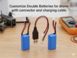 2000Mah Drone Double Battery With Charging Cable And Connector High Power Batteries For All Kinds Of Camera Drone