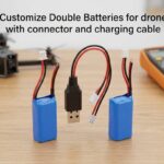 2000Mah Drone Double Battery With Charging Cable And Connector High Power Batteries For All Kinds Of Camera Drone