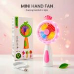Rechargeable Portable LED Lighting Hand Fan