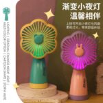 USB Rechargeable Mini Handheld Fan for Women Portable Floral Flower Shape High for Car Outdoor Household Use Made Plastic - Image 5