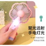 USB Rechargeable Mini Handheld Fan for Women Portable Floral Flower Shape High for Car Outdoor Household Use Made Plastic - Image 3