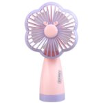 USB Rechargeable Mini Handheld Fan for Women Portable Floral Flower Shape High for Car Outdoor Household Use Made Plastic - Image 4