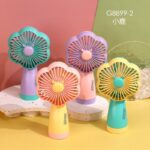 USB Rechargeable Mini Handheld Fan for Women Portable Floral Flower Shape High for Car Outdoor Household Use Made Plastic - Image 6