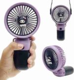 Felinar Foldable Mini Portable Fan Rechargeable USB Handheld Fan 1-Speed Adjustable Mini Portable Fan Rechargeable USB Handheld Fan in Purple USB Fan (Purple)