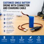 2000Mah Drone Battery With Charging Cable And Connector High Power Batteries For All Kinds Of Camera Drone