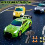 2.4G RC Drift Car with LED Light Remote Control Racing Car Vehicle Replaceable Tire Competition Race Car Toy - Image 3