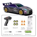 2.4G RC Drift Car with LED Light Remote Control Racing Car Vehicle Replaceable Tire Competition Race Car Toy - Image 7