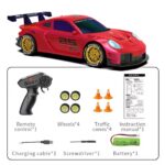 2.4G RC Drift Car with LED Light Remote Control Racing Car Vehicle Replaceable Tire Competition Race Car Toy - Image 5