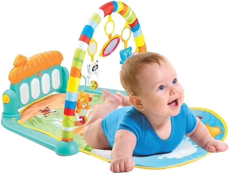 Multifunction Piano Fitness Rack for babies Multifunction Piano Fitness Rack Play Jim for babies High Quality Stuff Mat Play Jim With Light & Sound - Image 1