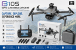 B10S GPS Touch Screen Foldable Camera Drone with 3-Axis Gimbal | Brushless Motor HD Camera Drone | Smart Flight & Stable Aerial Photography Drone