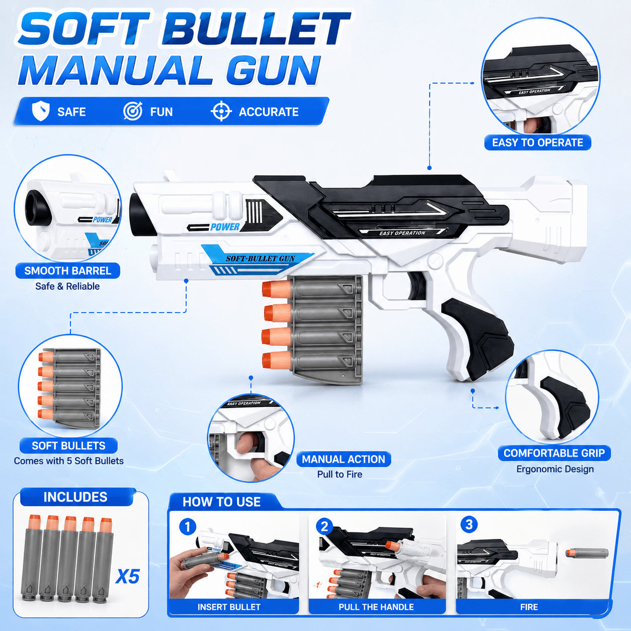 2026/04/1000440506.png Star Wars Stormtrooper Soft Bullet Gun – Safe Foam Dart Blaster Toy for Kids - Image 1